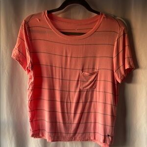 Striped peach and gray Junior’sTop
